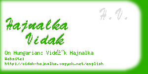 hajnalka vidak business card